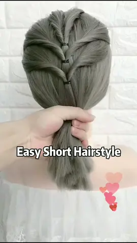 Simple short hairstyle for you. Yes✔️or No✖️? Hit the heart n follow us if u like.#hairstyle #fyp #shorthair #shorthairstyle #hairbraid #hairbraiding