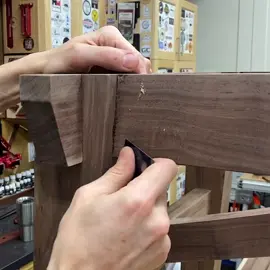 Epoxy squeeze-out removal with a card scraper. #woodworking #oddlysatisfying #asmr #shopsounds #foryou