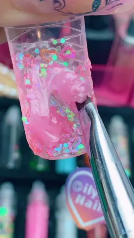 DIY: Gel nails at ‘HOME’ with Hearts 💅🏽❤️ #nailart #polygel #acrylicnails #satisfying #oddlysatisfying #slime