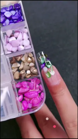Colorful Stone UV Gel Nails, tag your bestie who will love it. #Stonenail #uvgel #uvgelnails #nail #nailart #nailartistkim