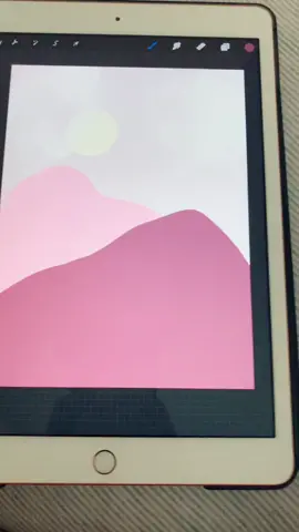 I like this art piece!! Posting for 0 fans #SummerOfGaming #KeepingItCute #foru #foryou #art #mountain #pink