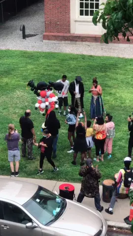 So I was studying and I looked out the window and saw the most beautiful graduation celebration. #2020 #graduation