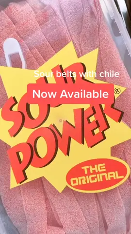 Strawberry sour belts covered with chile NOW Available!! Link in bio:) #fyp #candy #sourcandy #sourbelts #strawberry #fy #fup #fypp