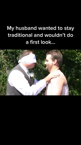 Either it took him awhile to feel the beard or he thinks I’m that hairy #firstlook #wedding #fyp #foryoupage
