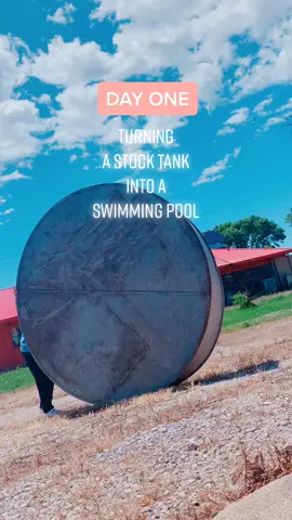 First day of me turning a stock tank into a swimming poooollllllll #summer2020