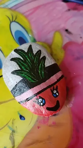 A cute lil' succulent🌱 #paint #rockpainting #succulents #art #fyp #fy #foru #foryoupage #Kolors #tiktokartist