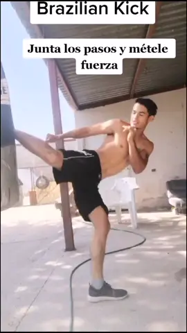 Brazilian kick #deporteencasa #sport #parati #forme #Fitness #goals #foryou #motivation #foryoupage #challenge #tutorial #knockout #mma #box #fight
