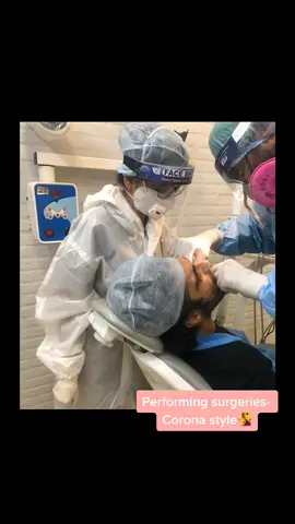 Surgerical extraction - Corona style #surgery #extraction #toothout #fyp #tiktok #tiktokindia #covid19 #coronavirus #teeth #dentisty