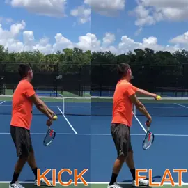 Kick vs Flat Swingpath #tennis #tennistraining #4 #foryou #tiktoktennis #tennisplayer