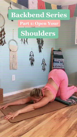 Open your shoulders & chest for backbends! Part 1/3 Backbending series! #yogaflow #workoutplan #backbend #LearnOnTikTok #tiktokpartner