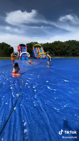 We built a massive waterpark! @capronfunky @coreyfunk #funkbros #slide #fyp