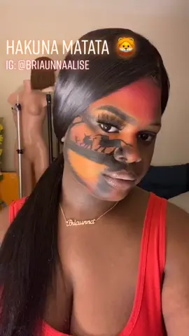 “Hakuna Matata” ~ The Lion King 🦁 IG: @briaunnaalise ✨ #makeup #makeuptutorial #mua #viral #thelionking #tiktok #arkansas #blackgirlmagic #colors