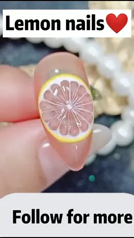 Lemon nails, follow for more! #diynailart #youngnails #foryou