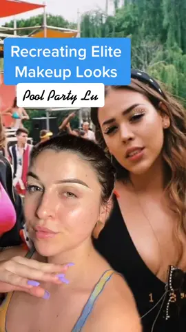 requested 🤍 season 3 pool party Lu look #greenscreen #elitenetflix #elite #maquillaje #makeuptutorial