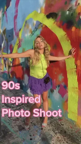 90s inspired photo shoot at Wynwood Walls in Miami! #wynwoodmiami #wynwoodwalls #photoshootideas #photography #model #modelling #TikTokFashion #90s