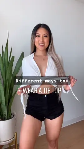 Different ways to wear a tie top!🥳 #GimmeLove #whatiwouldwear #howtowear #howtostyleoutfits #outfittransformation