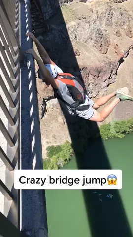 Crazy bridge BASE jump😱 would you do it?! #fyp #adventure #foryou #gopro