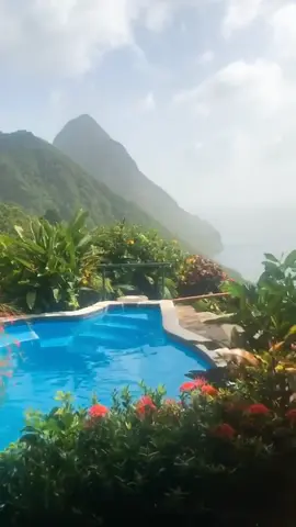 Beautiful villa views from St Lucia. ⛰🌺 #travelbucketlist #fy #fyp #stlucia #travellife #travelthrowback #travelticktok #foryoupage #foryou