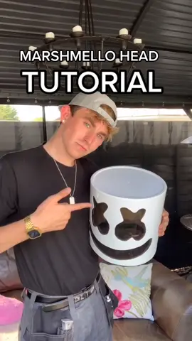 Marshmello Mask TUTORIAL #tutorial #marshmello #mello #fyp #howto