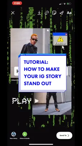 IG STORY TUTORIAL: No ones going to skip your IG Story now 🤑✨💚 #instagramhack #igstoryhack #TikTokFashion #phototips #howto #mensstyle #yougotit