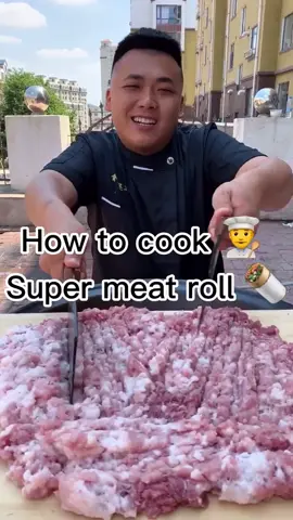 How to cook 👨‍🍳 super meat roll 🌯#fyp #foryou #foryoupage