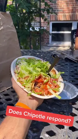 @chipotle Your food is amazing, even my chickens love it. #chipotle #bowl #food