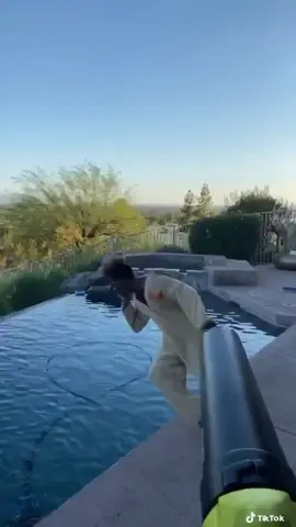 I actually BLEW him into the pool 😂😂😂😂😂😂 @sterlingleverett #fyp #pool #pranks #prank #pool #funny