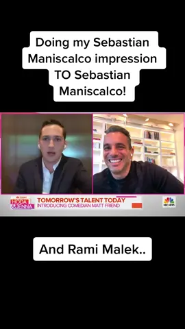Thank you @tiktok and @todayshow! #sebastianmaniscalco #maniscalco #ramimalek #standup #comedian #fyp #foryou #foryoupage #impressions #snl #italian