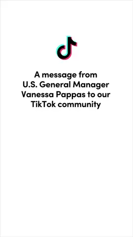 A message to the TikTok community.