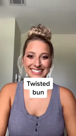 Twisted bun. Subscribe to my YouTube for more hairstyles! #messybun #hairbun #topknot #hairtutorial #hairvideo #CloudBread #SummerDIY #diyhair