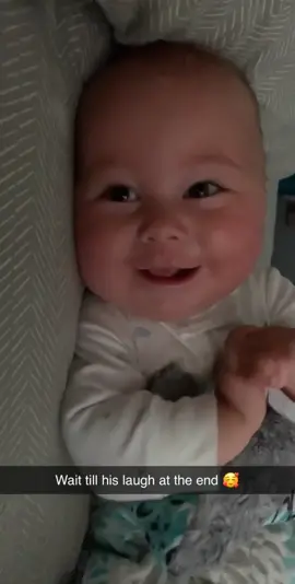 His laugh makes my heart melt 🥰 #cutelaugh #babiesoftiktok #mornings