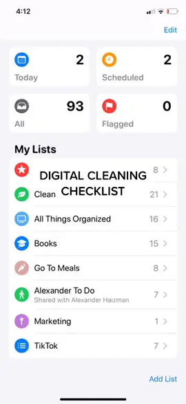 I love the reminders app! #apple #cleaning #cleanwithme #organizeit #cleaningtips #cleaninghacks #digital #digitaltips #homemaker #momlife #foryou #fy