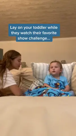 I was expecting a little bit of a different reaction. #toddlerchallenge #MomsofTikTok #layonyourtoddler #mom