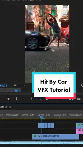 VFX Tutorial 🚗 Hit by a Car #tutorial #edit #editing #editing101 #vfx