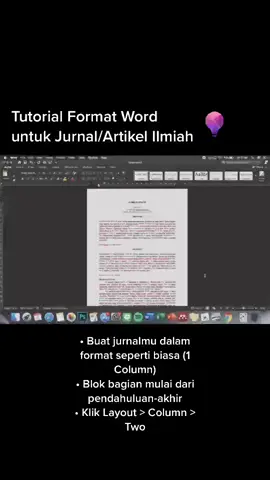 Tutorial Format Word untuk Jurnal/Artikel Ilmiah #tipsword #skripsi #skripsiselesaibelum #skripsihack #wordhack #editword