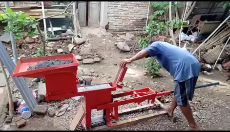 alat press batako manual sistem genjot Wa 085815952242