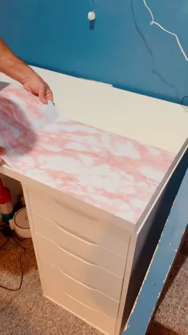 Little before and after w this cute pink marble paper. #WhatsYourPower #fyp #transformation #makeupvanity #vanitycheck