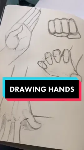 Drawing hands. Practicing! #ArtLessons #TiktokArtists #Howto #Art