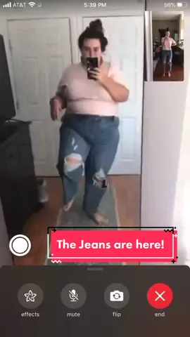 The Jeans (Summer’s fave pair that I ordered in plus size) came in yesterday, can you tell “I’m so excited”? #facetime  #stylenotsize #matching