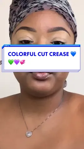 Colorful cut crease 💙💚💜💞#MyOrder #DateNight #mua #cutcrease #ChemicalHearts #readySETgo