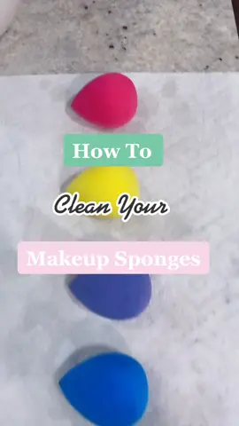 How to clean your makeup sponges #beautytipsandtricks #makeupsponge #makeupspongecleaning #beautyblender #makeupsponge