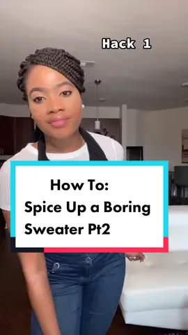 Turn sweater into tops! #TikTokPartner #LearnOnTikTok  #howtowear #outfitideas #fitcheck
