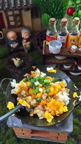Make fried rice with eggs today#GreenScreenTile #tiktok #DogPerson #kitchen #mini #fyp