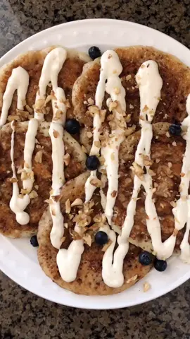 ✨Cinnamon roll pancakes✨ this audio is addicting #pancakes #recipes #cooking #fyp #foryou
