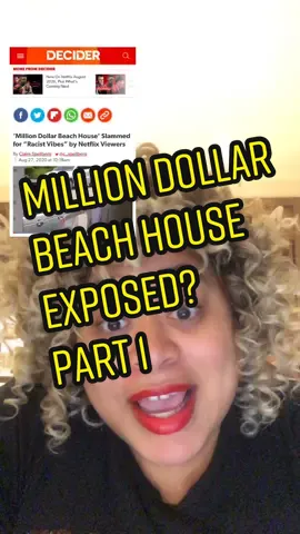 Part 1 of my take on #MillionDollarBeachHouse the new #Netflix show angering some folks. Spoiler Alert - they’re just boring and act like pricks