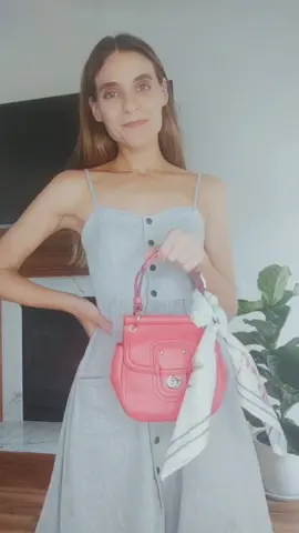 How to tie a scarf on a purse 👛 #fyp #foryou #scarves #scarf #scarftutorial #scarvestyling #scarvesfordays #summerscarf #summeroutfit #foryoupage