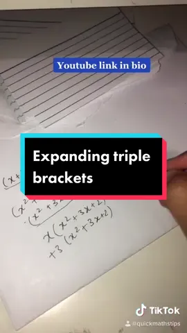Expanding triple brackets #fyp #maths
