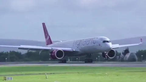 New Virgin Atlantic A350-1000 'Ruby Slipper' G-VDOT #avgeek #manchesterairport #airbus #a350 #new #plane #pilot #cabincrew #xyzbca #fyp