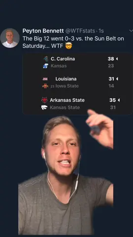 So is the Sun Belt better than the Big 12 now? #greenscreen #CollegeFootball #big12