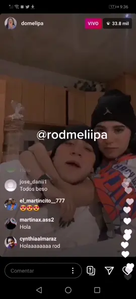 Hubo mucho beso en este live ❤️👑@elrodcontreras @domelipa